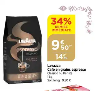 Bi1 Lavazza Café en grains espresso offre