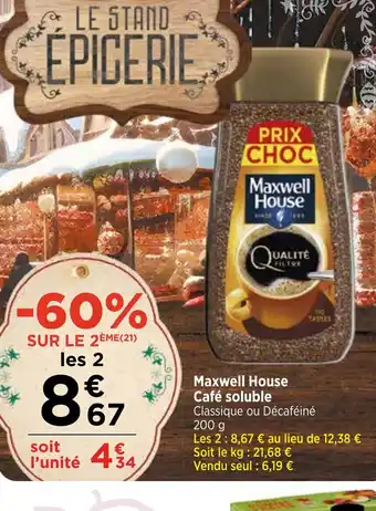 Bi1 Maxwell House Café soluble offre