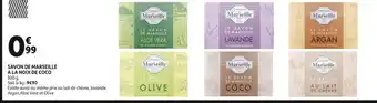 Auchan SAVON DE MARSEILLE A LA NOIX DE COCO offre