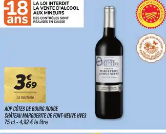 AOP CĂTES DE BOURG ROUGE CHĂTEAU MARGUERITE DE FONT-NEUVE HVE3