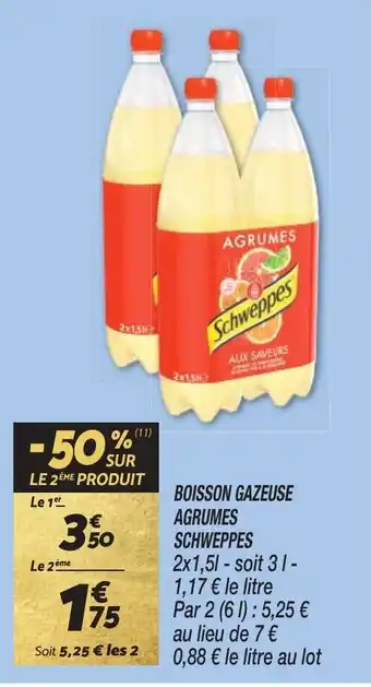 Netto BOISSON GAZEUSE AGRUMES SCHWEPPES offre