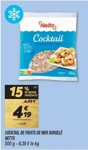 Netto COCKTAIL DE FRUITS DE MER SURGELÉ NETTO offre