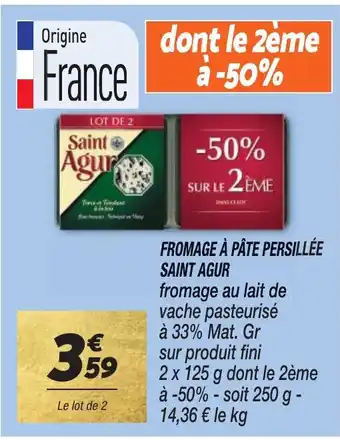 Netto FROMAGE À PÂTE PERSILLÉE SAINT AGUR offre