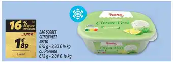 Netto BAC SORBET CITRON VERT NETTO offre