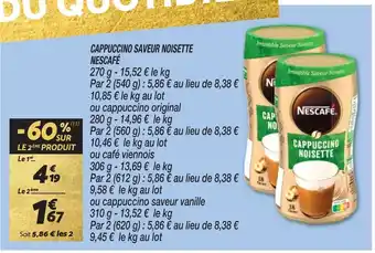CAPPUCCINO SAVEUR NOISETTE NESCAFÉ