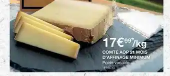 Costco Comté Aop 21 Mois D'affinage Minimum offre