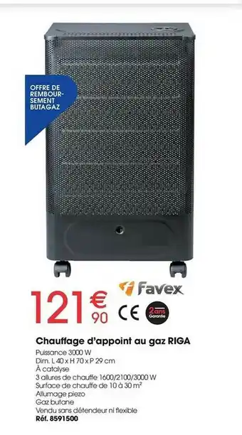 Brico Pro Chauffage D'appoint Au Gaz Riga Favex offre