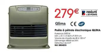 Brico Pro Poêle à Pétrole électronique Qlima offre