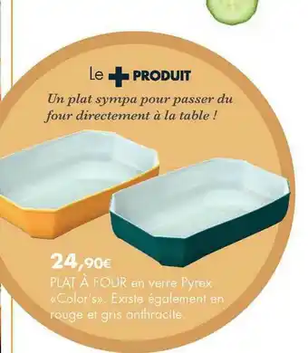 E.Leclerc Brico Plat à Four En Verre Pyrex «color's» offre