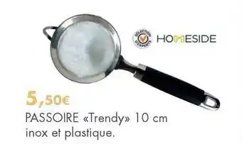 Passoire «trendy» 10 Cm Inox Et Plastique
