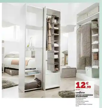 Hyper U Lot De 3 Accessoires De Rangement Compactor offre