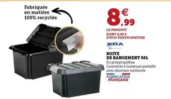 Hyper U Boîte De Rangement 58 L Eda offre