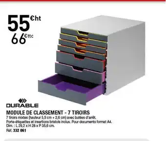 Module De Classement - 7 Tiroirs Durable