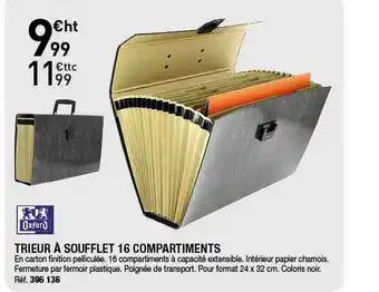 Hyperburo Trieur à Soufflet 16 Compartiments Oxford offre
