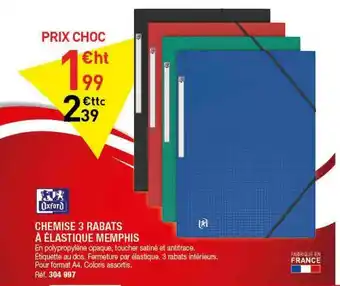 Hyperburo Chemise 3 Rabats à élastique Memphis Oxford offre