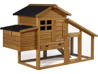 Bricomarché Poulailler clochette avec pondoir en bois - marron offre
