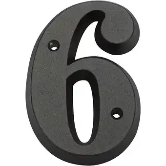 Bricomarché Chiffre 6 en zamak mat h.8 x l.4.5 cm offre