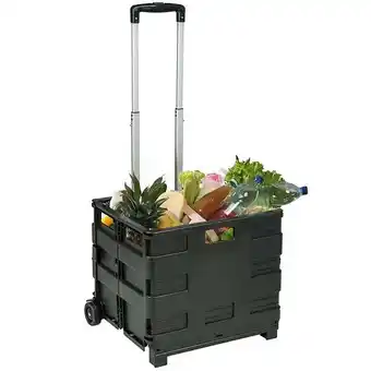 Bricorama Chariot de courses à roulettes pliable 45 cm x 37,5cm x 45-97 cm offre