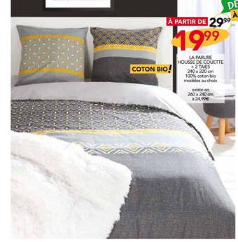 Stokomani La parure housse de couette + 2 taies offre