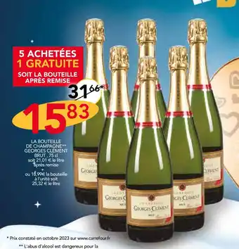 Stokomani Georges clément la bouteille de champagne brut offre