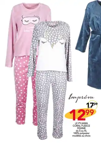 Stokomani Imprévu le pyjama coral fleece femme offre