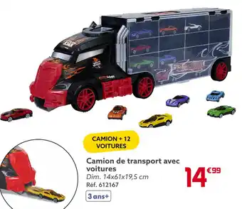 Gifi Camion de transport avec voitures offre