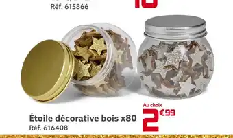 Étoile décorative bois x80