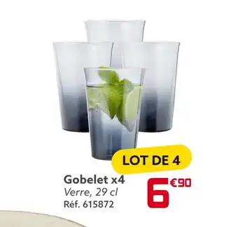 Gifi Gobelet x4 offre
