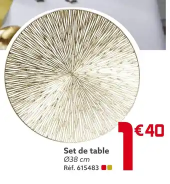 Gifi Set de table offre