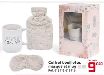 Gifi Coffret bouillotte, masque et mug offre