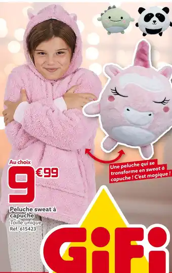 Peluche sweat à capuche