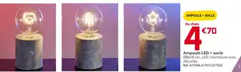 Gifi Ampoule led + socle offre