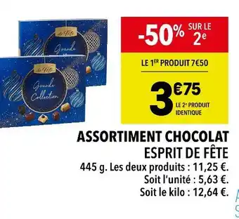 Supeco Esprit de fête assortiment chocolat offre