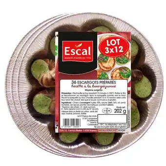 Escal 36 escargots préparés surgelés