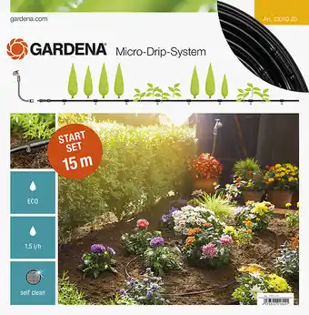Kit d'arrosage goutte-à -goutte pour rangée de plantes gardena 13010-20 - 15m - s