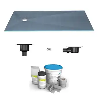 Brico Cash Receveur à carreler wedi fundo primo, écoulement excentré + bonde verticale + kit d'étanchéité 160 x 90 cm offre