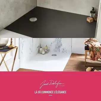 Brico Cash Receveur douche antidérapant jacob delafon ipso extra plat, 100 x 80 gris anthracite offre