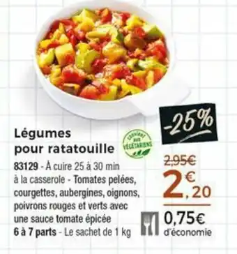 Thiriet Légumes pour ratatouille offre