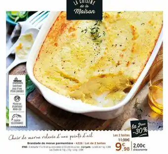 Thiriet Brandade de morue parmentière offre