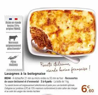 Thiriet Lasagnes à la bolognaise offre