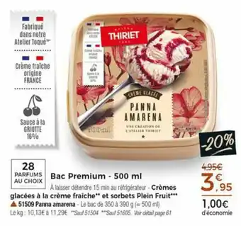 Thiriet Bac premium offre