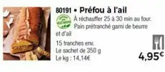 Thiriet Préfou à l'ail offre