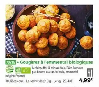 Thiriet Gougères à l'emmental biologiques offre