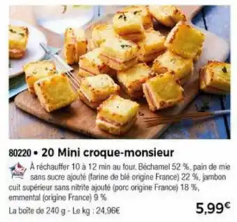 Thiriet 20 Mini croque-monsieur offre