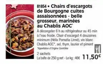 Thiriet Chairs d'escargots de bourgogne cuites offre