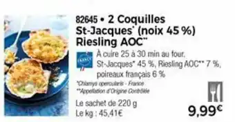 Thiriet 2 Coquilles st-jacques offre