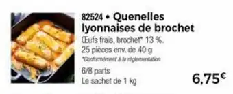 Thiriet Quenelles lyonnaises de brochet offre