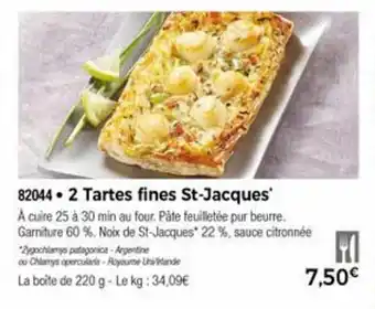 Thiriet 2 Tartes fines st-jacques offre