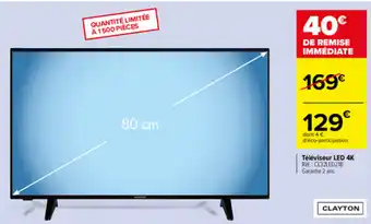 Carrefour Téléviseur LED 4K réf. CL32LED21B offre