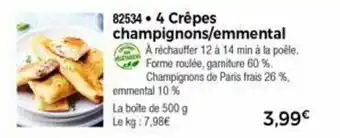 Thiriet 4 Crêpes champignons/emmental offre